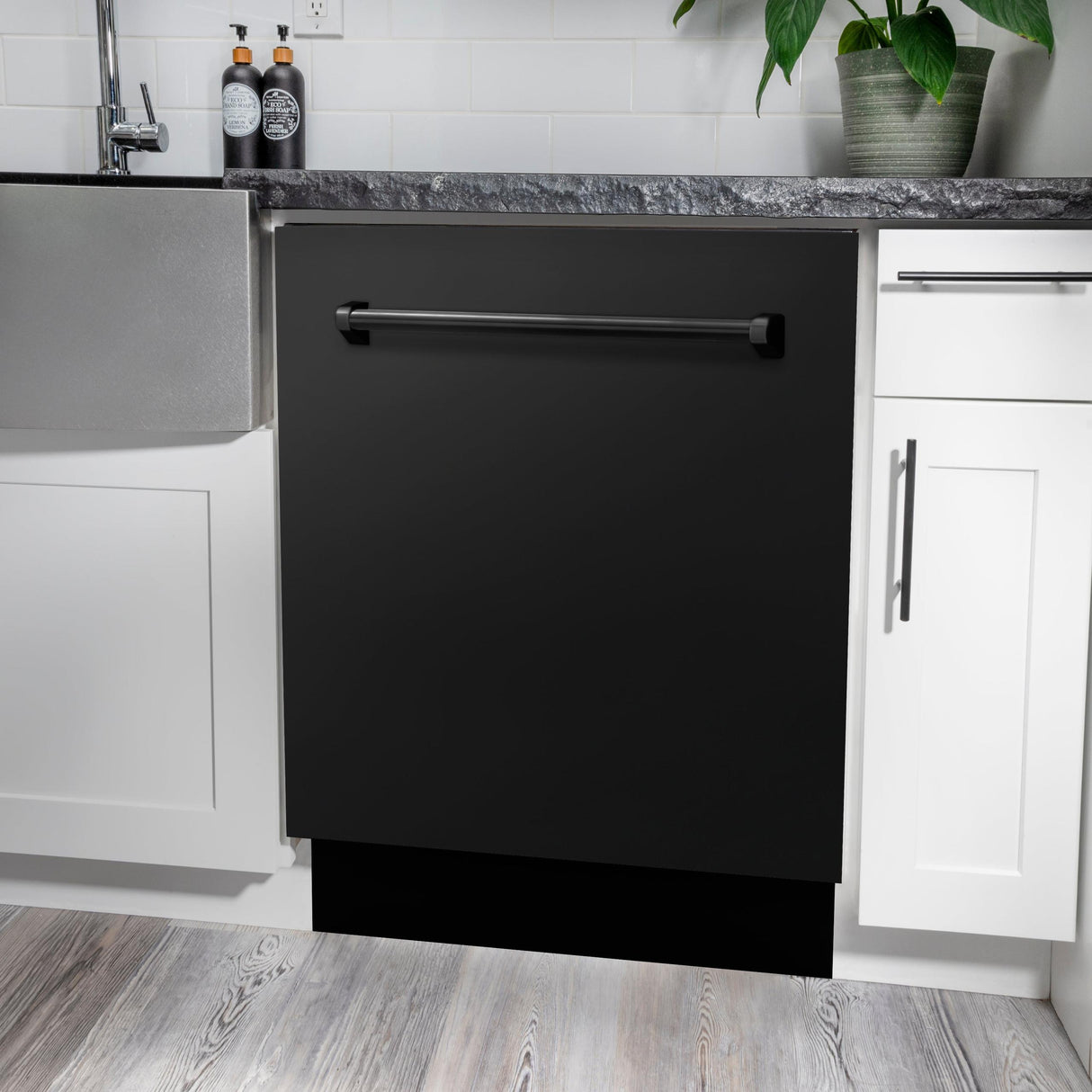 ZLINE 24" Tallac Series 3rd Rack Dishwasher with Traditional Handle, 51dBa (DWV-24) [Color: White Matte]
