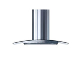 36" CCC 600/395 CFM Wall Chimney Hood Stainless/Glass