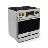 30 Inch Professional Electric Range With Tilt Panel Touch Control In Stainless Steel/bronze  Gordon Ramsay Series