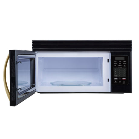 Forno Scalo 30-Inch Over the Range Microwave, Black - 1.6 cu.ft, 300 CFM Vent, Touch Control, LED Light