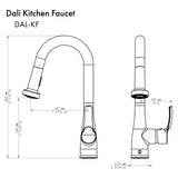 ZLINE Dali Kitchen Faucet (DAL-KF) [Color: Gun Metal]