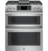 GE Café™ Series 30" Slide-In Front Control Dual-Fuel Double Oven with Convection Range