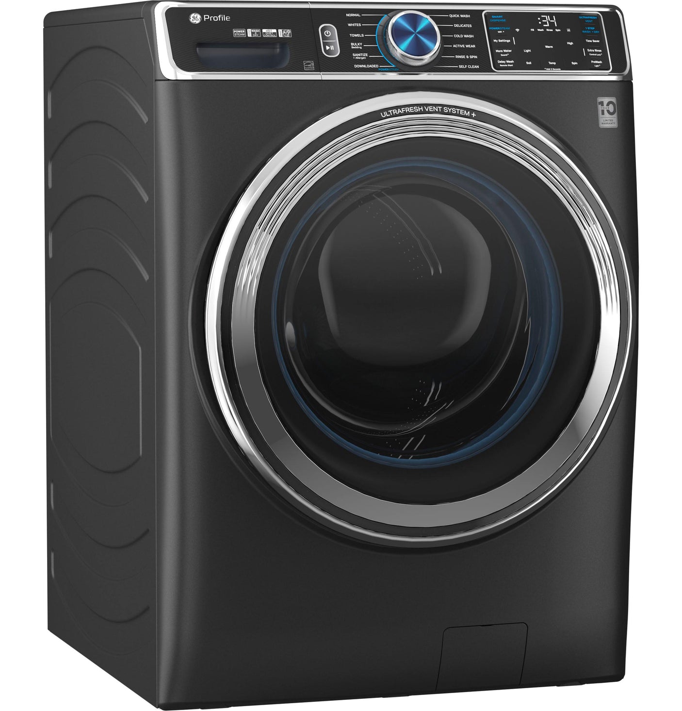 GE Profile™ 5.3 cu. ft. Capacity Smart Front Load ENERGY STAR® Steam Washer with Adaptive SmartDispense™ UltraFresh Vent System Plus™