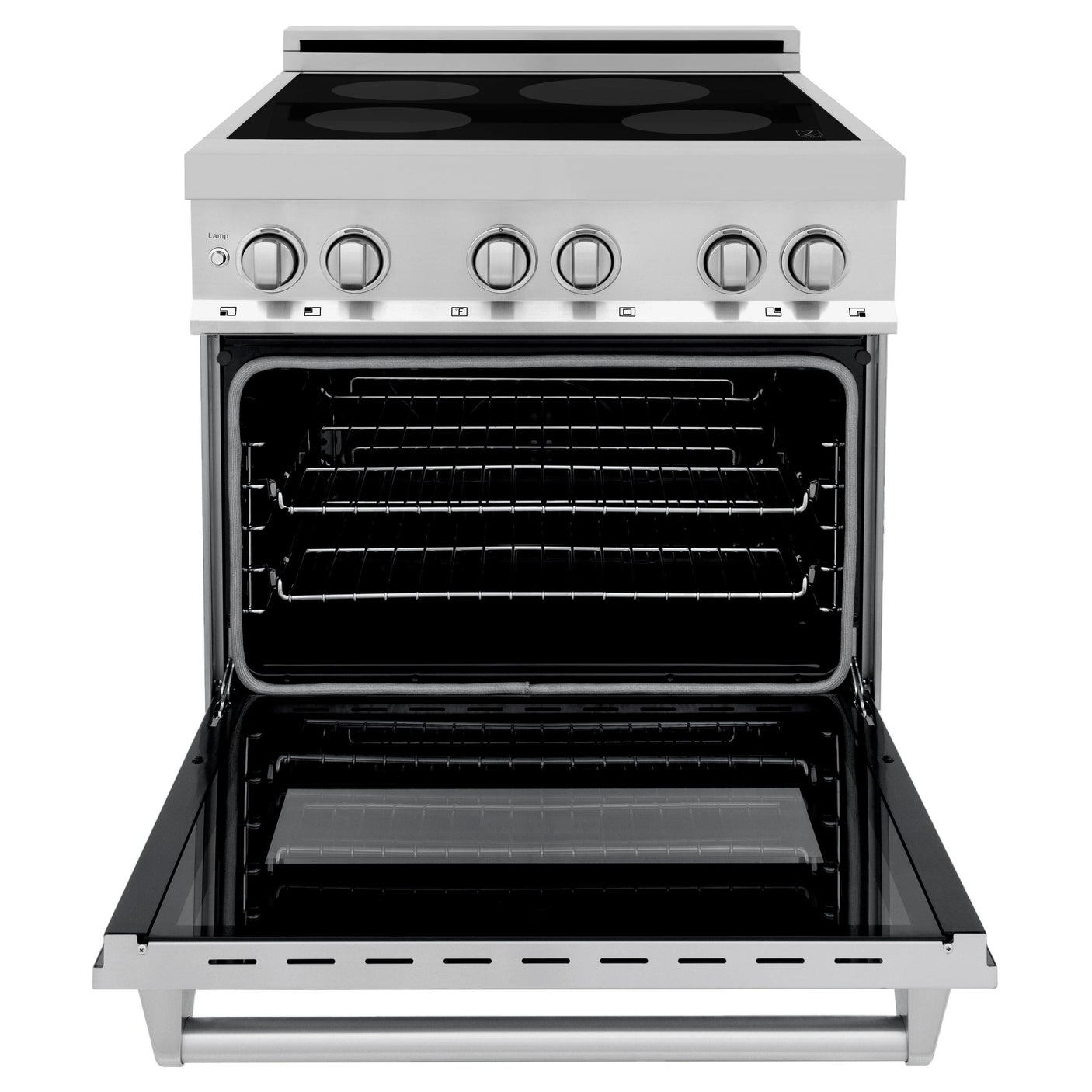 ZLINE 30" 4.0 cu. ft. Induction Range with a 4 Element Stove and Electric Oven in Stainless Steel (RAIND-30) [Color: DuraSnow®]