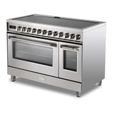 Verona Ultima 48" Induction Range with 7 Elements, Griddle and 6.5 cu. Ft. Oven Capacity in Stainless Steel