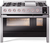 Panoramagic 48 Inch Dual Fuel Liquid Propane Freestanding Range in Stainless Steel with Trim
