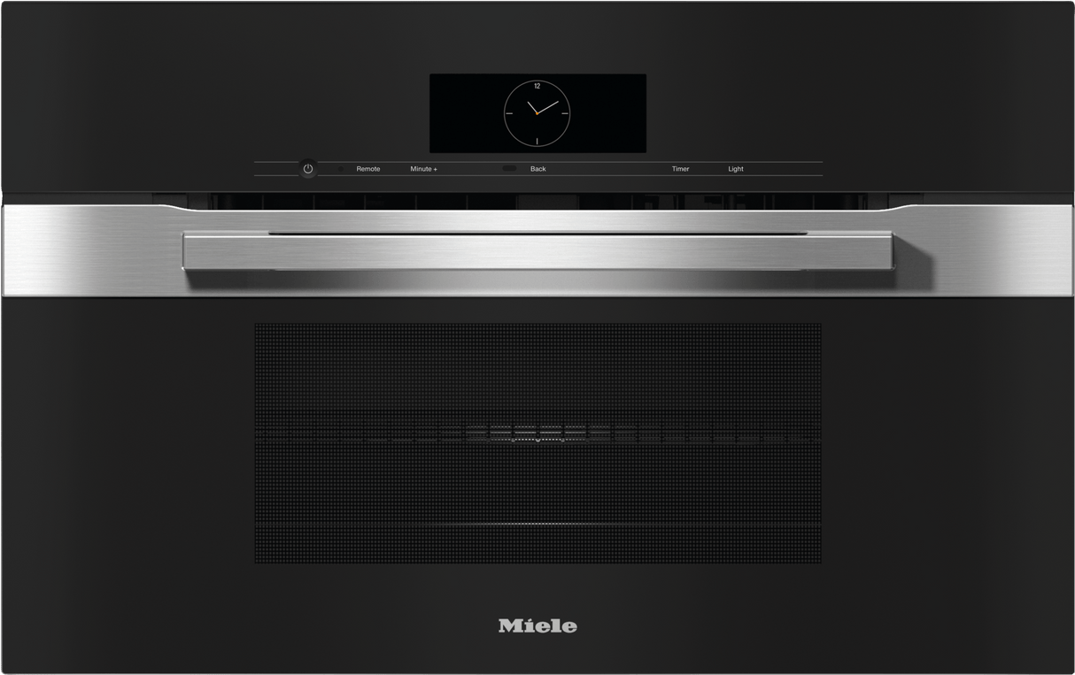 H 7870 BM Clean Touch Steel - 30" compact speed oven in a perfectly combinable design with automatic programs and roast probe.