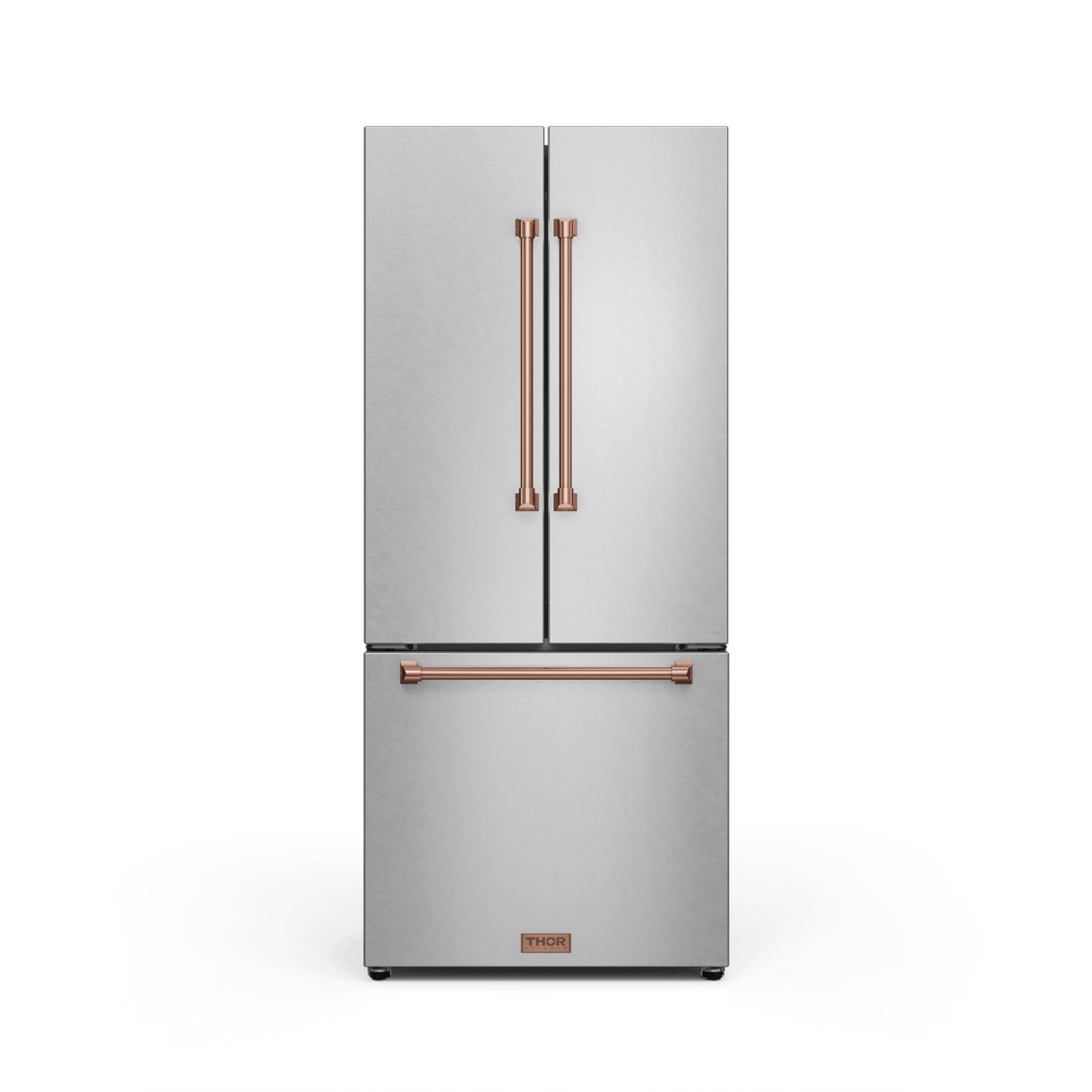 30 Inch 17.5 Cu Ft French Door Counter Depth Refrigerator With Ice Maker In Stainless Steel/rose Gold  Gordon Ramsay Series
