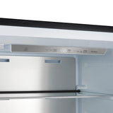 Forno Maderno 28-Inch Convertible Freezer/Refrigerator in Black with Antique Brass Handle, 13.6 cu.ft. Right Swing