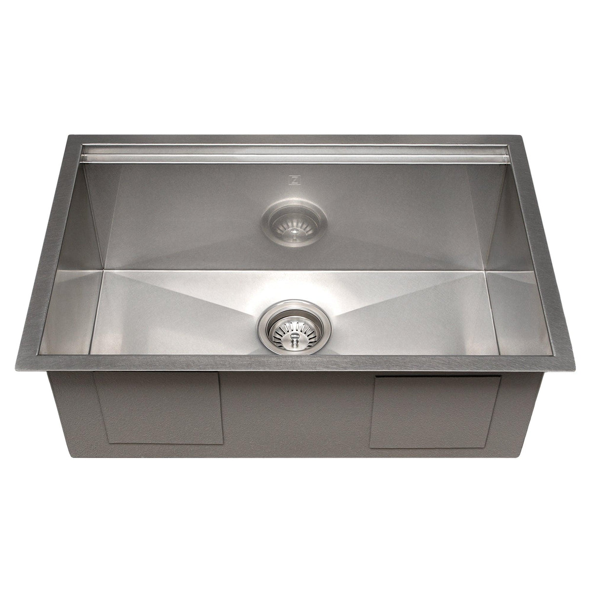 ZLINE 27 in. Garmisch Undermount Single Bowl Satin Stainless Steel Kitchen Sink with Bottom Grid and Accessories (SLS-27S)