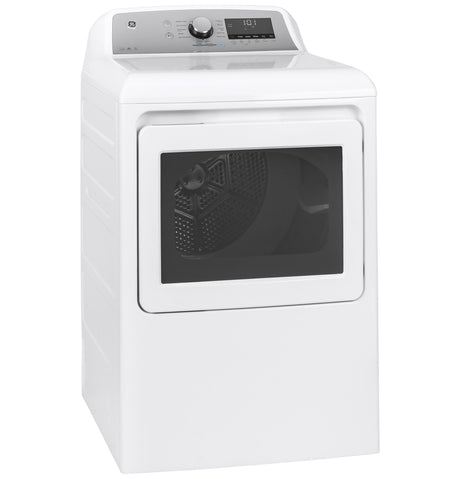 GE® ENERGY STAR® 7.4 cu. ft. Capacity Smart aluminized alloy drum Gas Dryer with Sanitize Cycle and Sensor Dry