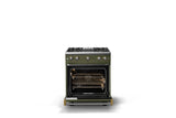 30"W. Sealed Burner Gas Range (Finish: Martini, Trim: Polished Chrome, Fuel: Propane)