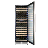 Avanti Refresh Dual-Zone Wine Cooler, 148 Bottle Capacity, Wood Accent Shelves, in Stainless Steel (WCF148DE3S-1)