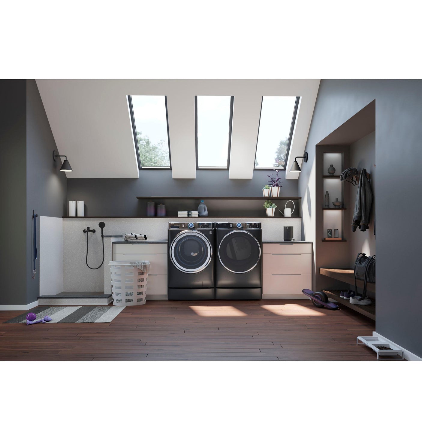 GE Profile™ 5.3 cu. ft. Capacity Smart Front Load ENERGY STAR® Steam Washer with Adaptive SmartDispense™ UltraFresh Vent System Plus™
