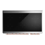 ILVE UMIB48QNR3BUP Majestic III 48 inch Induction Range with 6 Elements, 5.02 cu. ft. Total Oven Capacity (Solid Door, Burgundy, Copper)