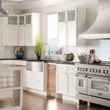 ZLINE 18 in. Compact Top Control Dishwasher with Stainless Steel Tub and Traditional Handle, 52dBa (DW-18) [Color: Unfinished Wood]