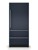 36"W. Integrated Bottom Freezer Door Panel Right Hinge - Slate Blue