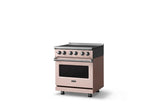 30"W. Induction Range (Finish: Blush, Trim: Polished Chrome)