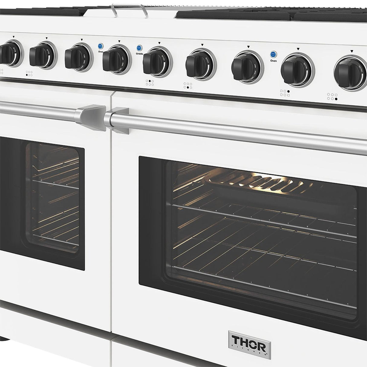 48 Inch Professional Gas Range In White