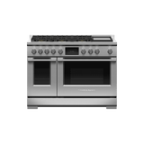 48" Series 9 Professional Dual Fuel 6 Burner with Griddle Range
