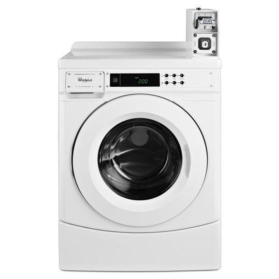 Whirlpool® 27" High-Efficiency Energy Star®-qualified Front-Load Commercial Washer with Factory-Installed Coin Slide and Coin Box - White