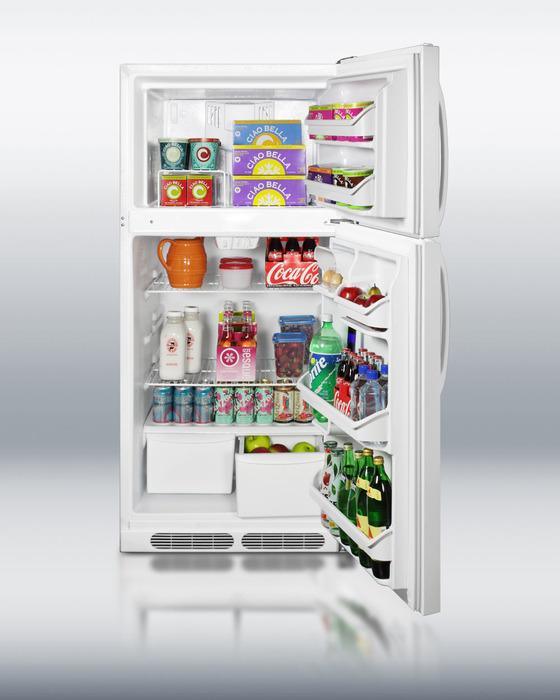 Full-sized frost-free refrigerator-freezer with deluxe interior