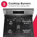 30" Rear Control Gas Range with Air Fry