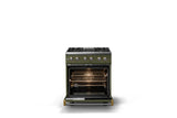 30"W. Dual Fuel Range (Finish: Martini, Trim: Polished Chrome, Fuel: Propane)