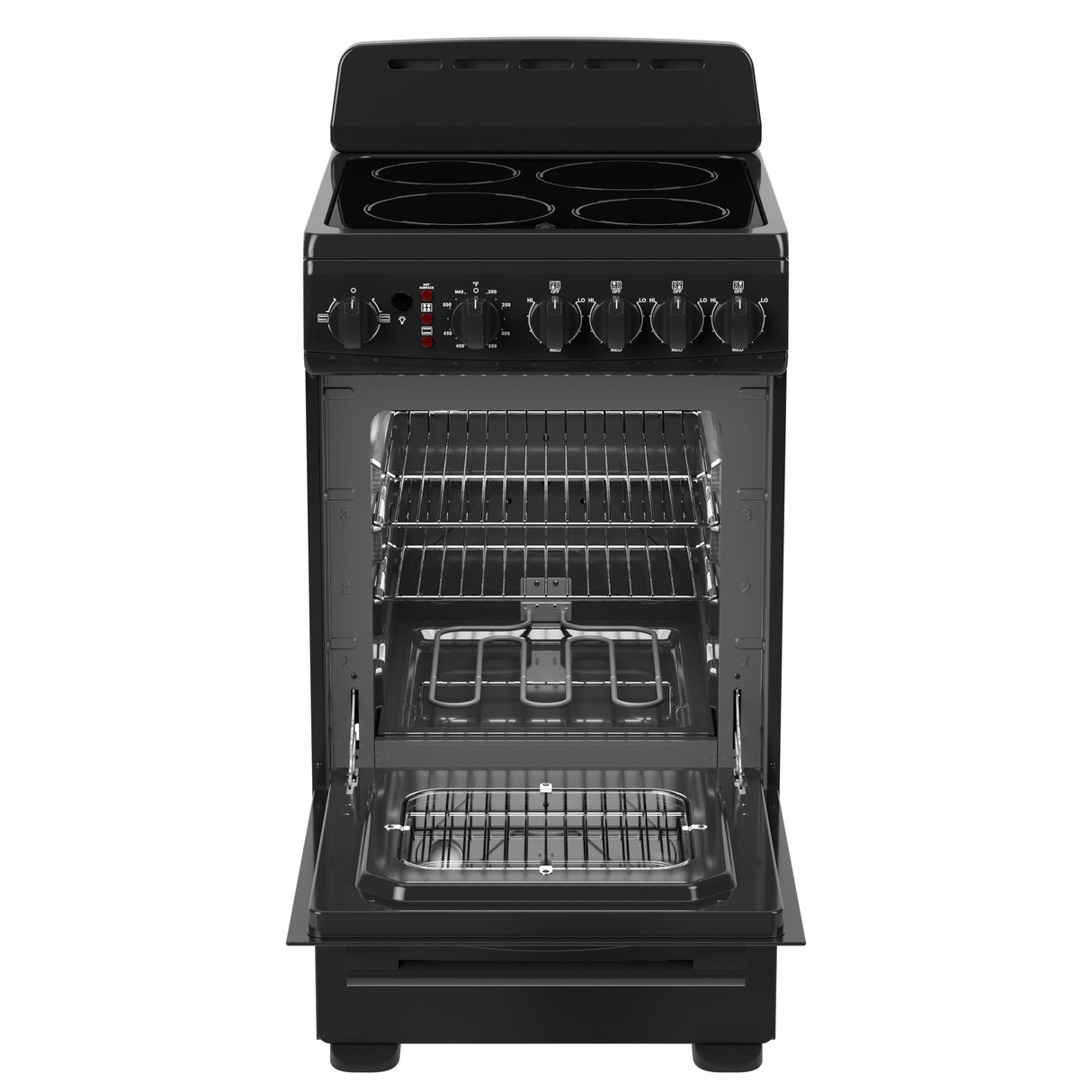 Avanti 20-Inch Freestanding Electric Range with Ceramic Glass Cooktop, in Black (CERU200P1B)