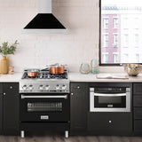 ZLINE 30 in. Convertible Stainless Steel Range Hood with Stainless Steel Handle (KB4STX-30) [Color: Black Matte]