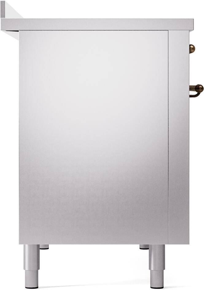 Nostalgie II 48 Inch Electric Freestanding Range in Stainless Steel with Bronze Trim