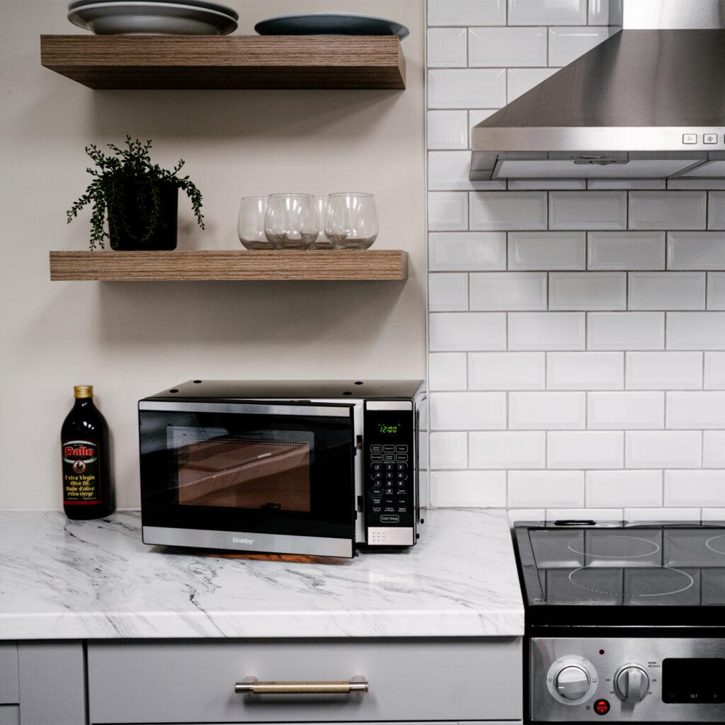 Danby Designer 0.7 cu. ft. Space Saving Under the Cupboard Microwave in Stainless Steel