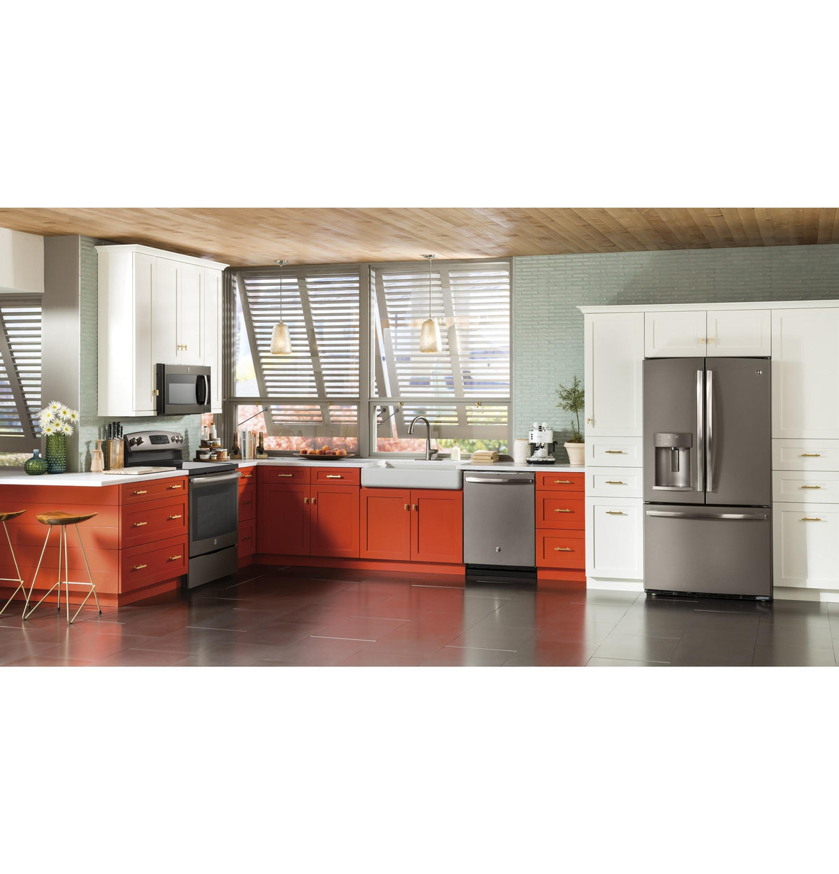 GE® Stainless Steel Interior Dishwasher with Hidden Controls