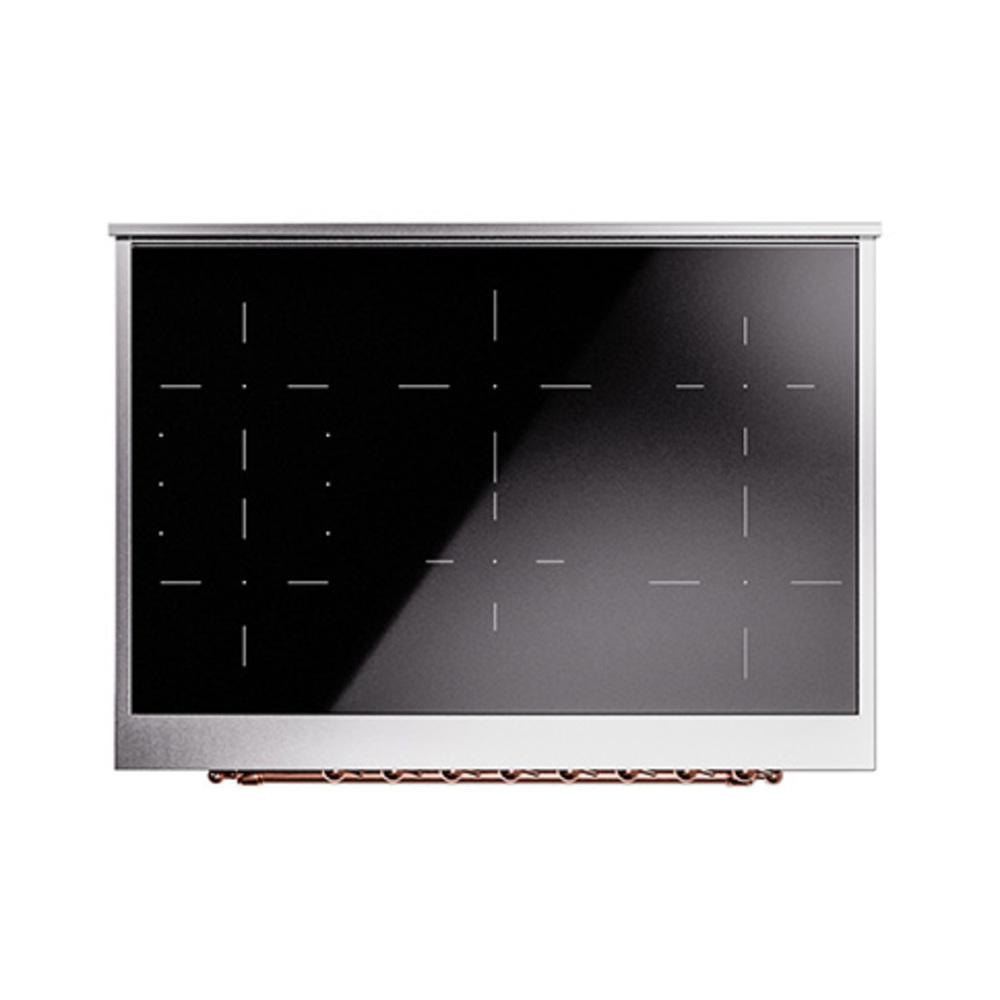 ILVE UNI366QNMPEGP Nostalgie II Noblesse 36 inch Induction Range (Solid Door, Emerald Green, Copper)