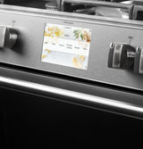 Café™ 30" Smart Slide-In, Front-Control, Dual-Fuel Range in Platinum Glass
