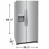 26 Cu. Ft. 36" Standard Depth Side by Side Refrigerator