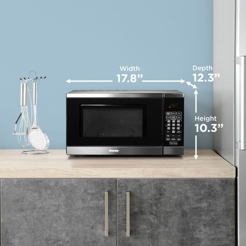 Danby Designer 0.7 cu. ft. Space Saving Under the Cupboard Microwave in Stainless Steel