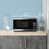 Danby Designer 0.7 cu. ft. Space Saving Under the Cupboard Microwave in Stainless Steel