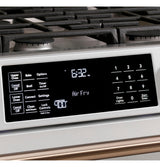 CAF(EBACK)™ 30" Smart Slide-In, Front-Control, Dual-Fuel, Double-Oven Range with Convection in Platinum Glass