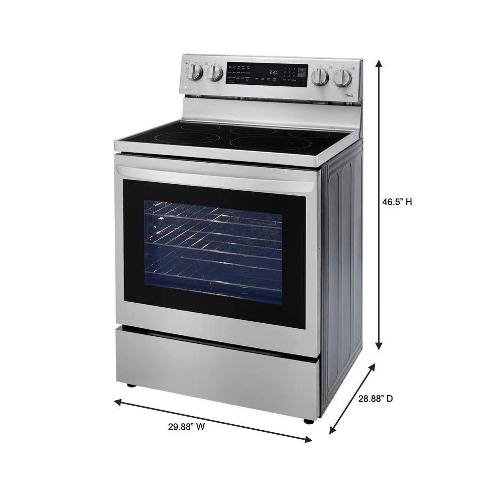 6.3 cu ft. Smart Wi-Fi Enabled True Convection InstaView® Electric Range with Air Fry