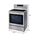6.3 cu ft. Smart Wi-Fi Enabled True Convection InstaView® Electric Range with Air Fry
