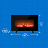 Danby Designer 38" Wall Mount Electric Fireplace in Black