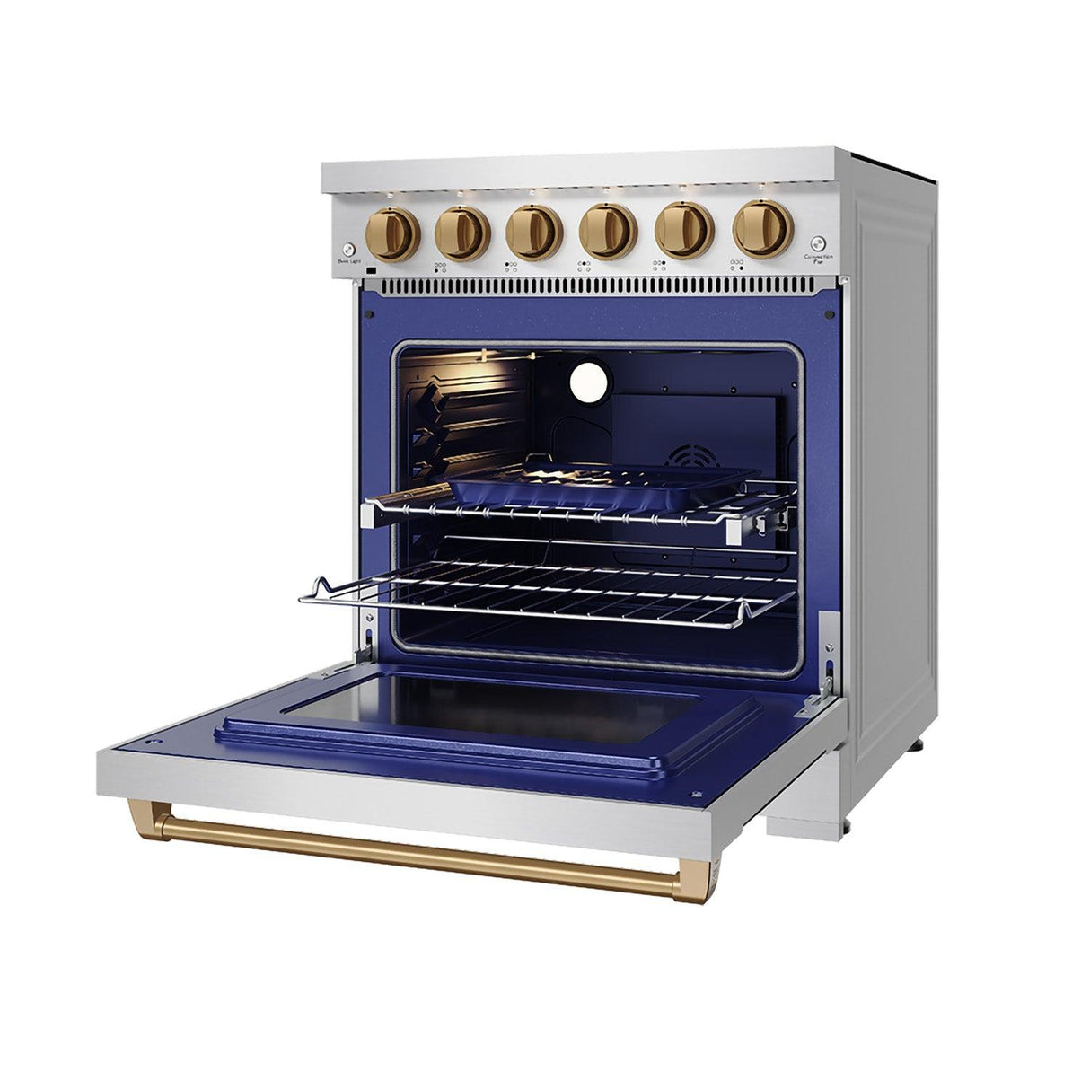 30 Inch Professional Gas With Precision Knob Control In Stainless Steel/bronze