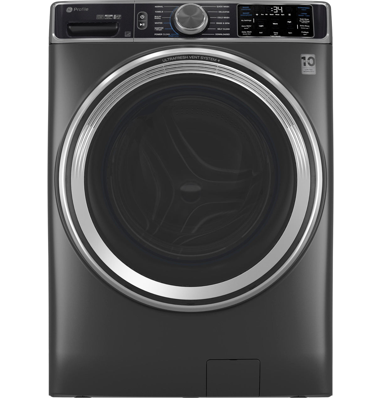 GE Profile™ 5.5 cu. ft. Capacity Smart Front Load ENERGY STAR® Steam Washer with UltraFresh Vent System+ and Smart Wash & Smart Rinse
