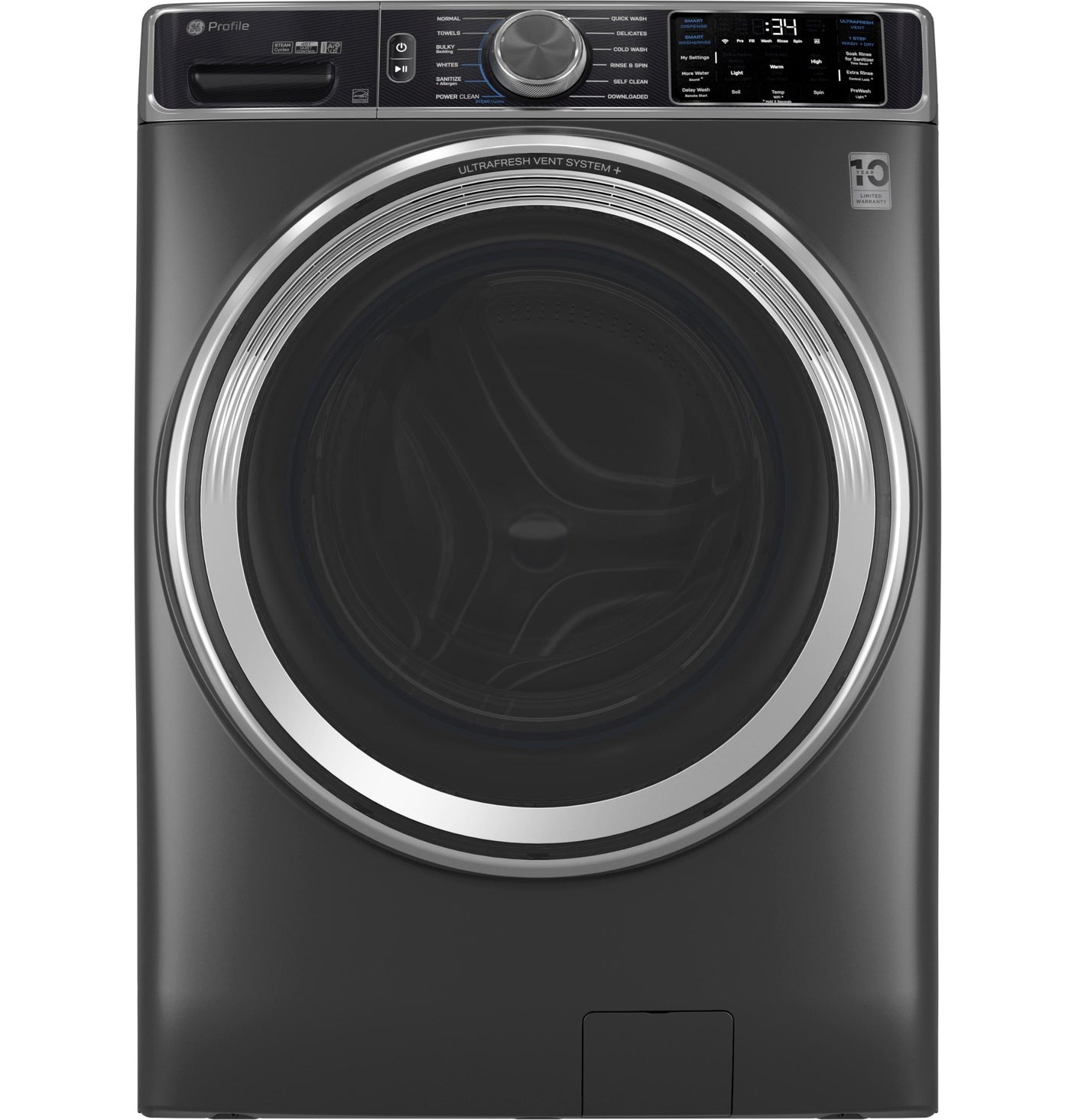 GE Profile™ 5.5 cu. ft. Capacity Smart Front Load ENERGY STAR® Steam Washer with UltraFresh Vent System+ and Smart Wash & Smart Rinse