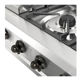 ILVE UHCP48FNSSBLP Nostalgie II 48 inch Built-In Gas Rangetop with Griddle, in Stainless Steel (Liquid Propane, Burnished)