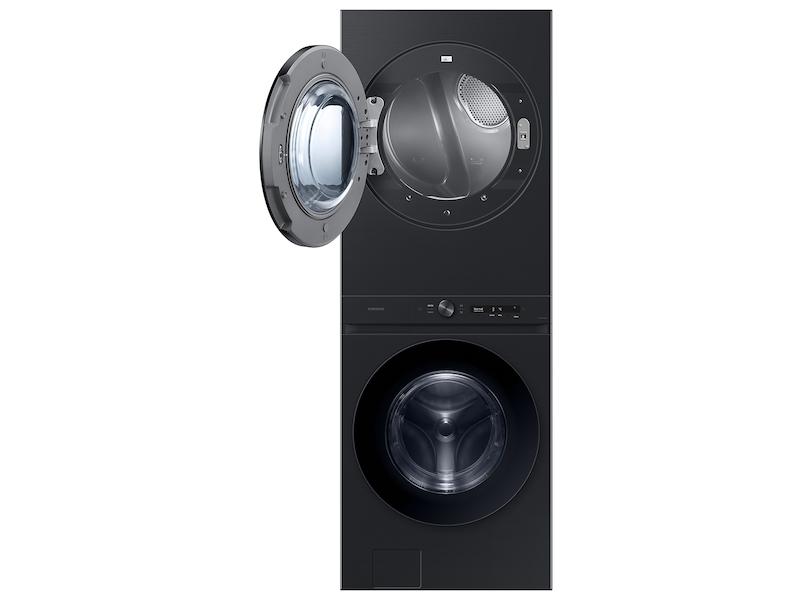 Bespoke AI Laundry Hub™ 4.6 cu. ft. Large Capacity Single Unit Washer with Flex Auto Dispense System and 7.6 cu. ft. Gas Dryer in Brushed Black