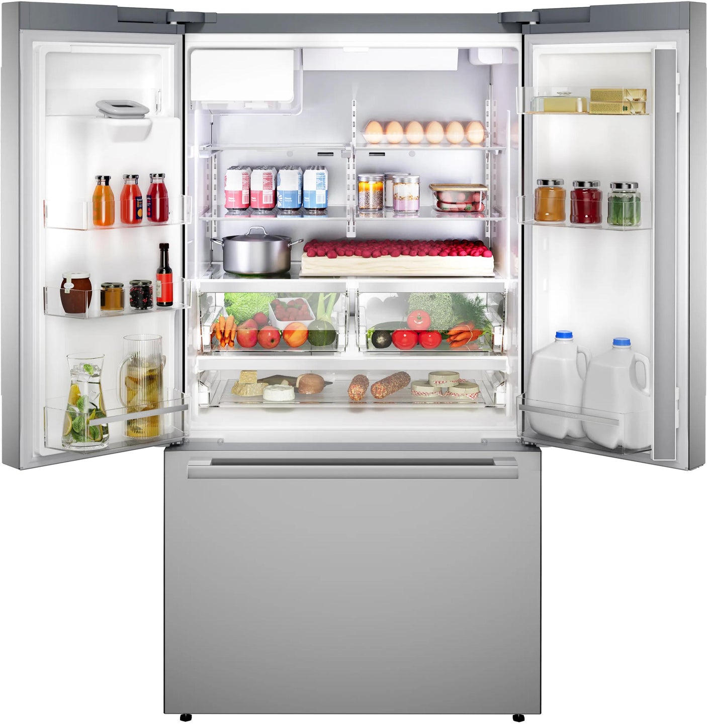 500 Series French Door Bottom Mount Refrigerator 36" Stainless steel (with anti-fingerprint), Total No Frost