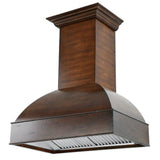 ZLINE 36 in. Wooden Wall Mount Range Hood in Walnut and Hamilton - Includes Remote Motor (369WH-RS-36)