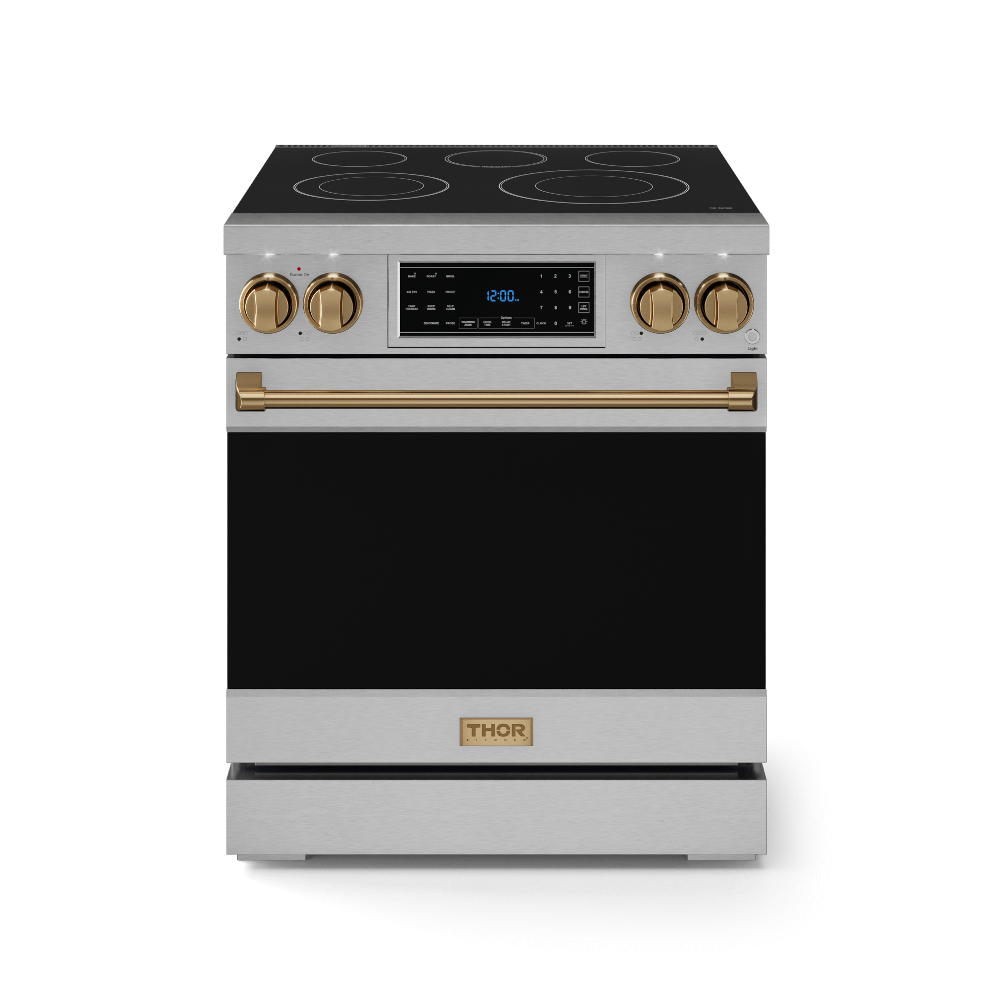 30 Inch Professional Electric Range With Tilt Panel Touch Control In Stainless Steel/bronze  Gordon Ramsay Series